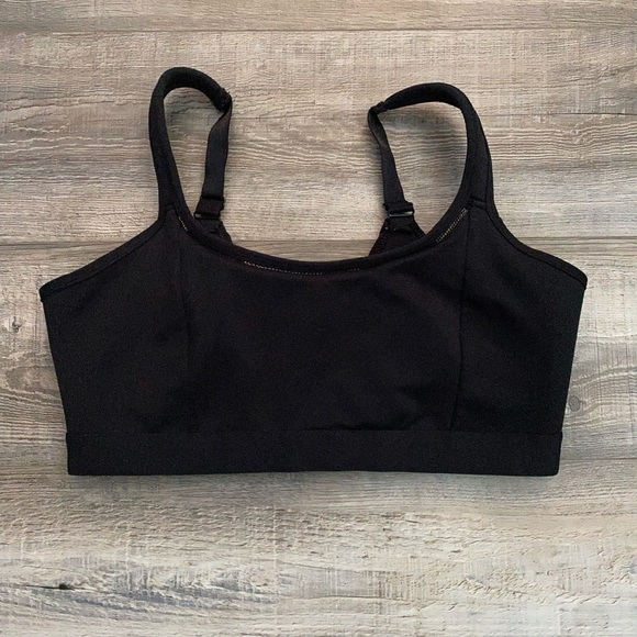 Fabletics Womens Small Black Mesh Panel Sports Bra - Picture 1 of 7